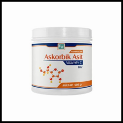 Askorbik asit, gıda katkıları arasında yer alarak besinlerin taze kalmasına yardımcı olur ve C vitamini kaybını engeller.